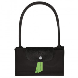 Сумка Longchamp Le Pliage Green  M Tote bag Black - Recycled canvas