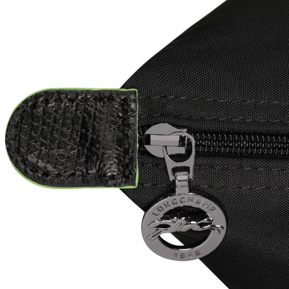 Сумка Longchamp Le Pliage Green  M Tote bag Black - Recycled canvas