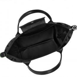 Сумка Longchamp Le Pliage Green  M Tote bag Black - Recycled canvas
