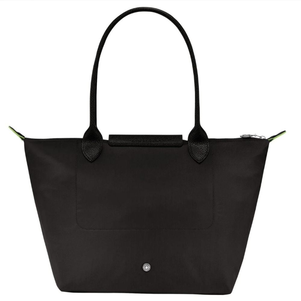 Сумка Longchamp Le Pliage Green  M Tote bag Black - Recycled canvas