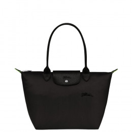 Сумка Longchamp Le Pliage Green  M Tote bag Black - Recycled canvas