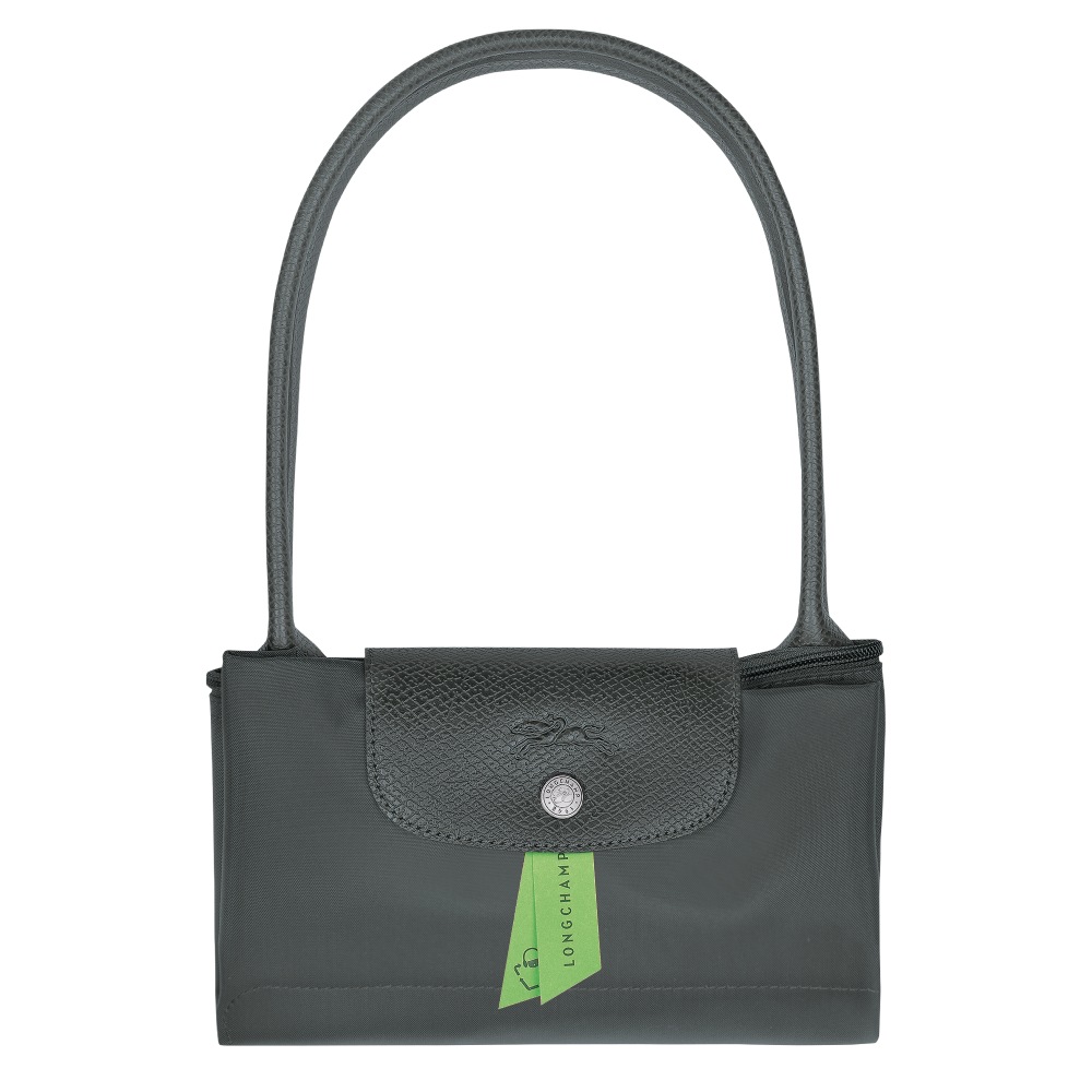 Сумка Longchamp Le Pliage Green  M Tote bag Graphite - Recycled canvas