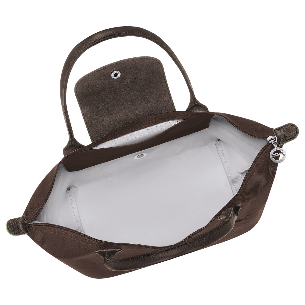 Сумка Longchamp Le Pliage Green  M Tote bag Mocha - Recycled canvas