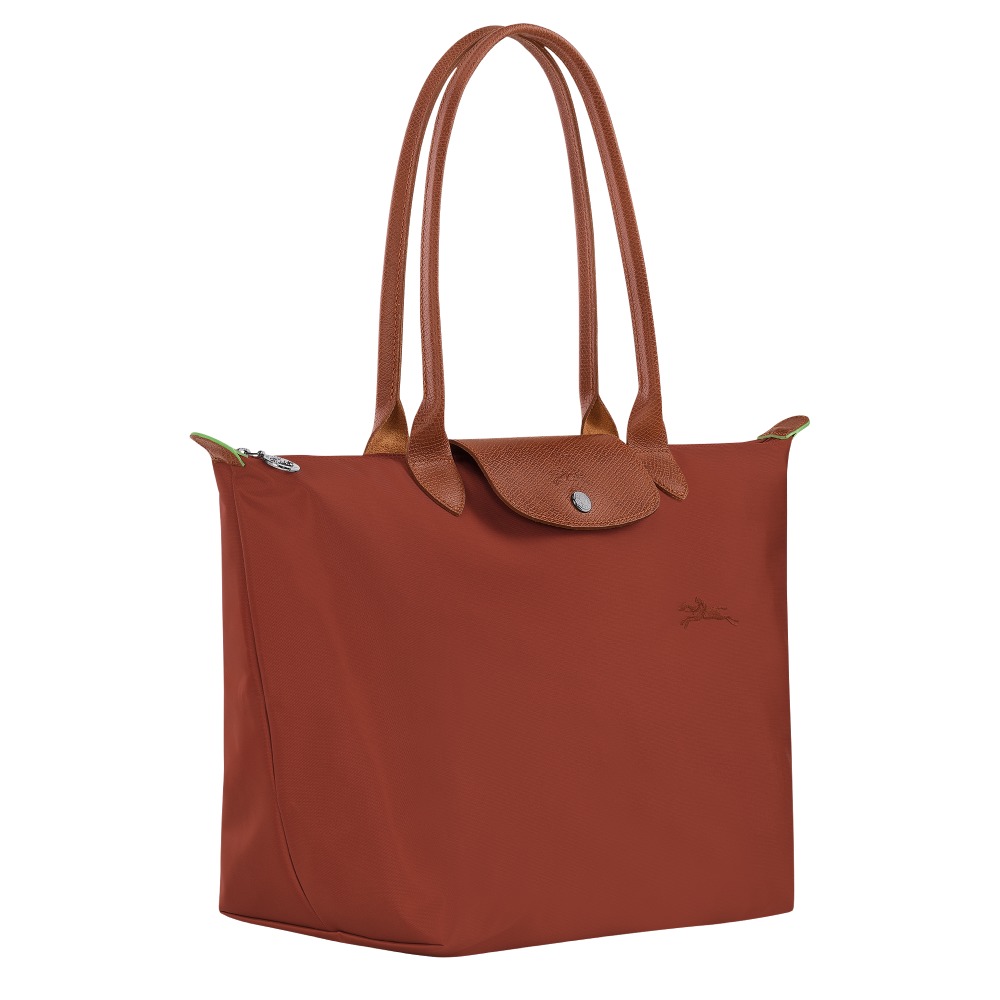 Сумка Longchamp Le Pliage Green L Tote bag Chestnut  - Recycled canvas