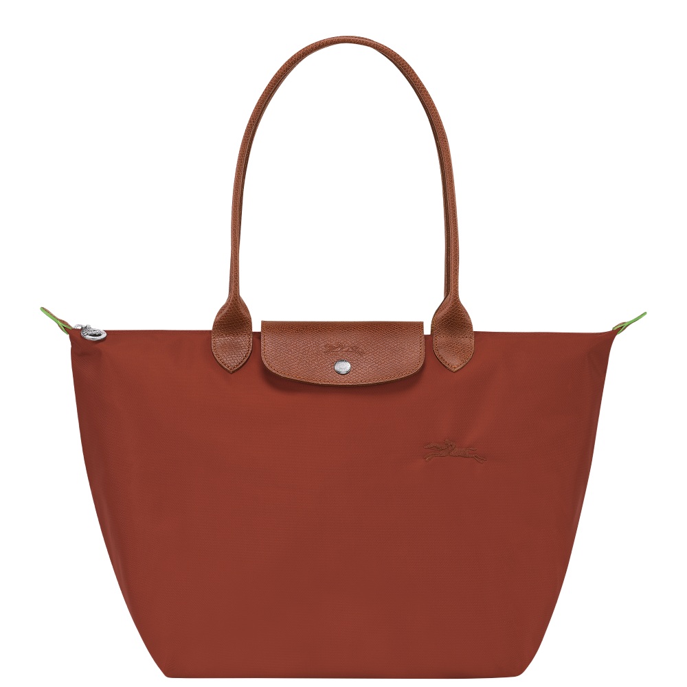 Сумка Longchamp Le Pliage Green L Tote bag Chestnut  - Recycled canvas
