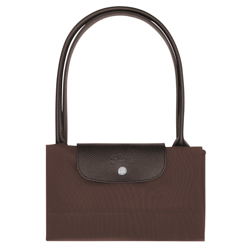 Сумка Longchamp Le Pliage Green L Tote bag Mocha - Recycled canvas
