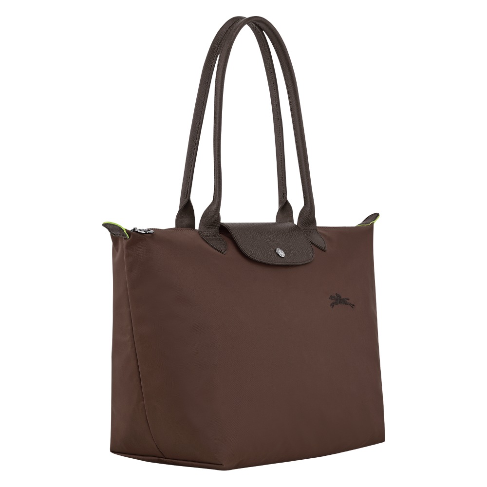 Сумка Longchamp Le Pliage Green L Tote bag Mocha - Recycled canvas