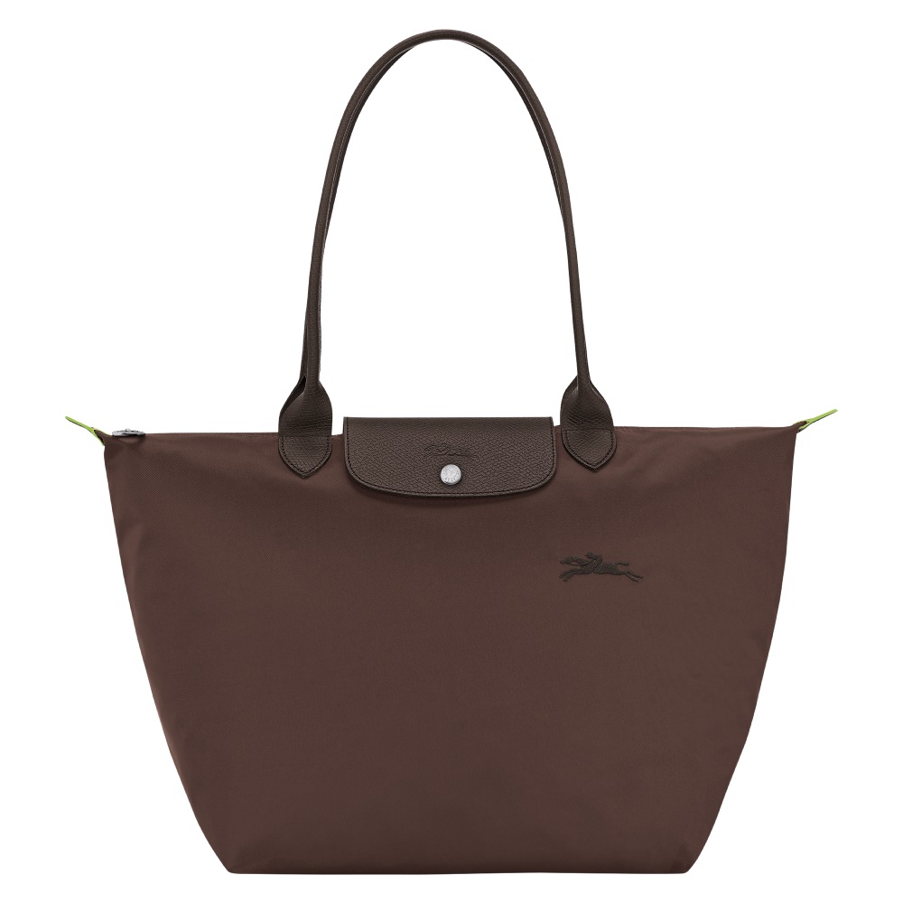 Сумка Longchamp Le Pliage Green L Tote bag Mocha - Recycled canvas