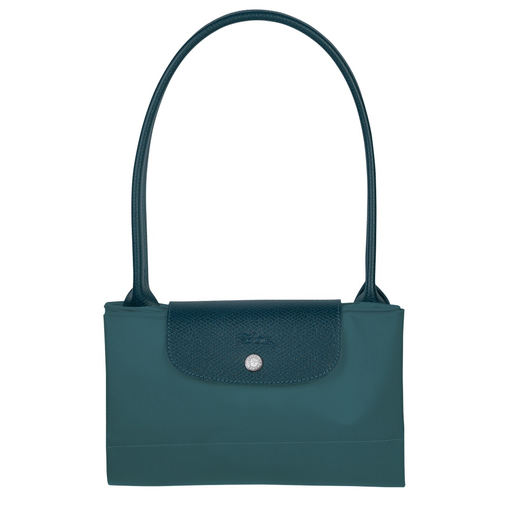 Сумка Longchamp Le Pliage Green L Tote bag Peacock- Recycled canvas