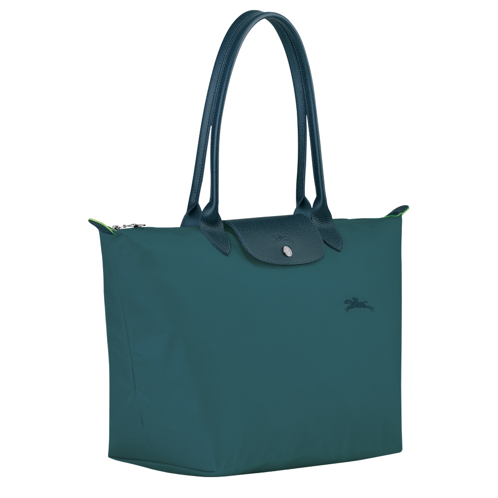 Сумка Longchamp Le Pliage Green L Tote bag Peacock- Recycled canvas