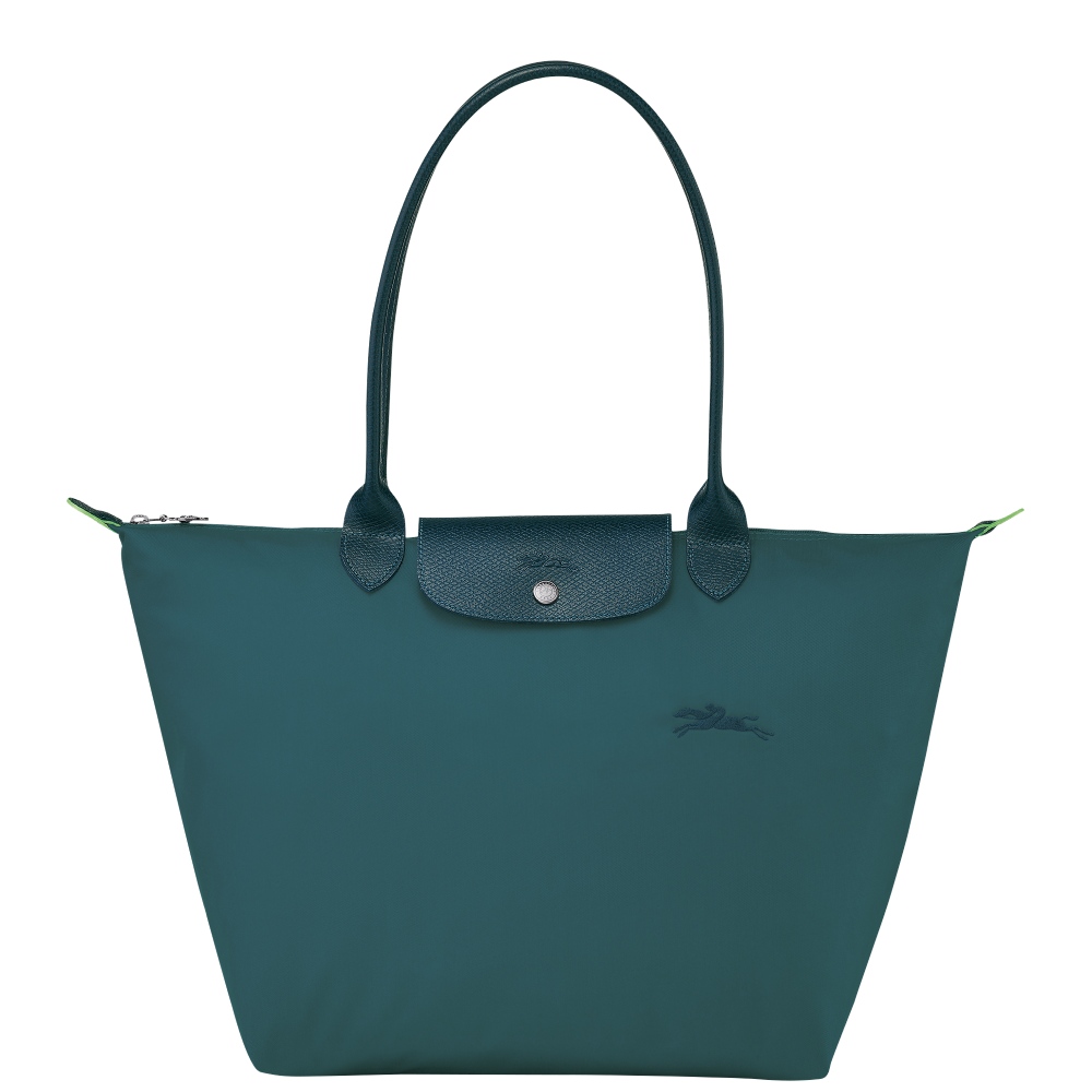 Сумка Longchamp Le Pliage Green L Tote bag Peacock- Recycled canvas