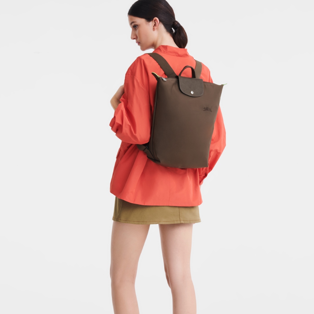 Рюкзак  Longchamp Le Pliage Green M Backpack Terra - Canvas