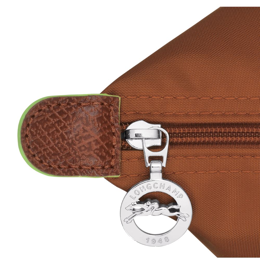Сумка Longchamp Le Pliage Green L Tote bag Cognac - Recycled canvas