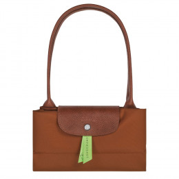 Сумка Longchamp Le Pliage Green L Tote bag Cognac - Recycled canvas