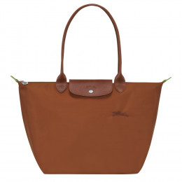 Сумка Longchamp Le Pliage Green L Tote bag Cognac - Recycled canvas