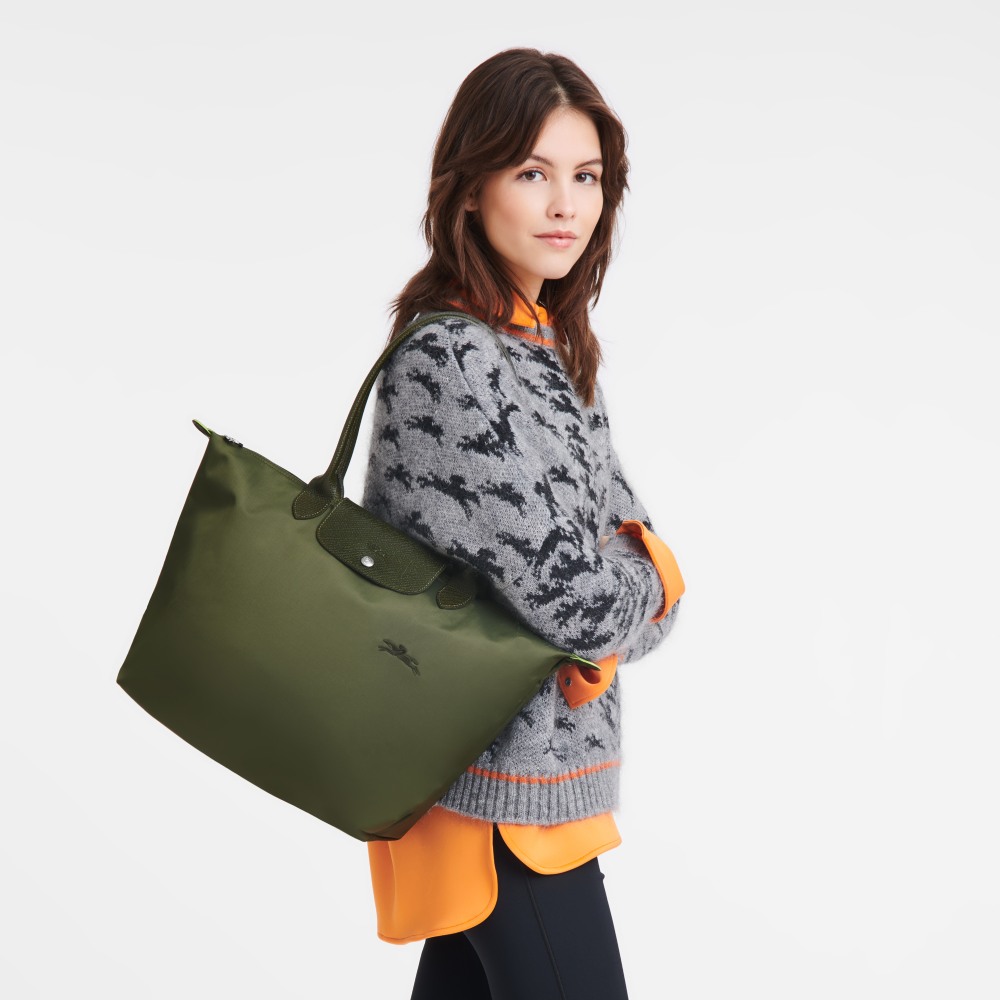Сумка Longchamp Le Pliage Green L Tote bag Forest - Recycled canvas