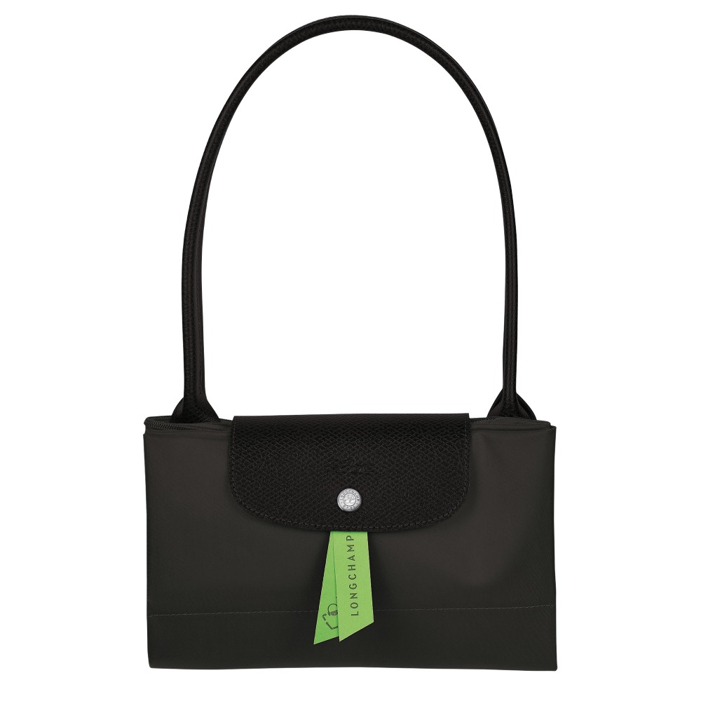 Сумка Longchamp Le Pliage Green L Tote bag Black - Recycled canvas