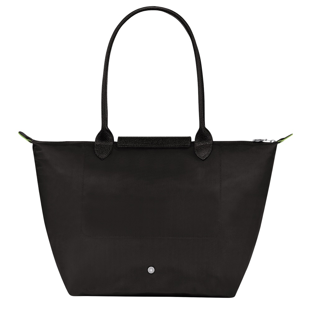 Сумка Longchamp Le Pliage Green L Tote bag Black - Recycled canvas