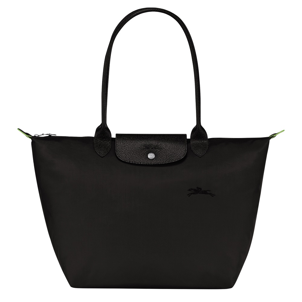 Сумка Longchamp Le Pliage Green L Tote bag Black - Recycled canvas