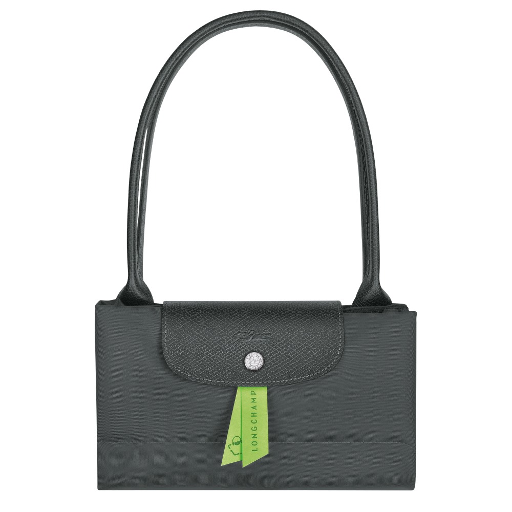Сумка Longchamp Le Pliage Green L Tote bag Graphite - Recycled canvas