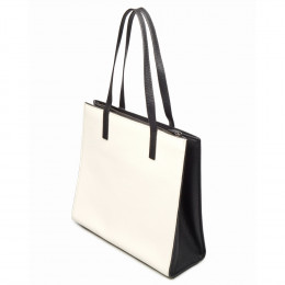СУМКА MARC JACOBS THE LEATHER GRIND COLORBLOCK MEDIUM TOTE BLACK/WHITE