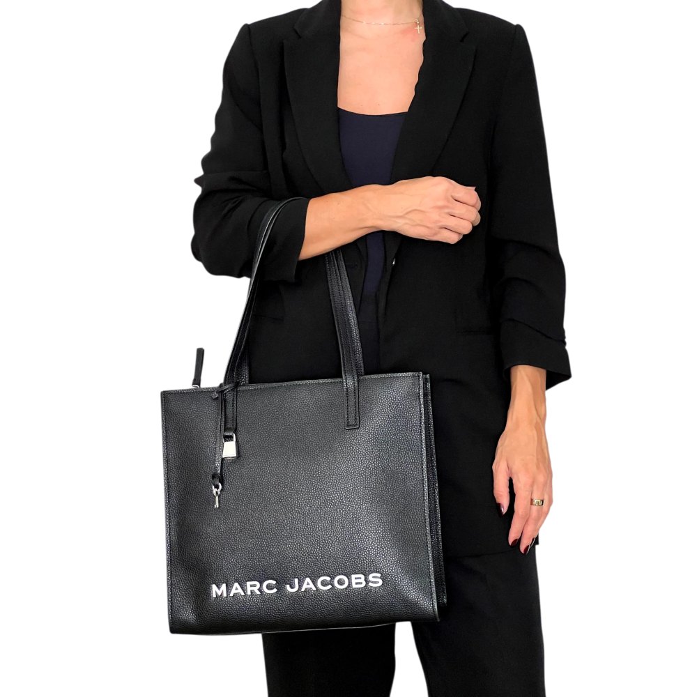 СУМКА MARC JACOBS THE LEATHER GRIND COLORBLOCK MEDIUM TOTE BLACK