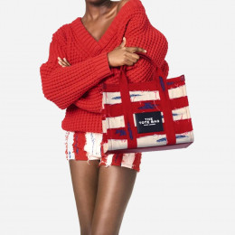 СУМКА MARC JACOBS THE AMERICANA MEDIUM TOTE BAG RED DENIM MULTI