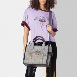 СУМКА MARC JACOBS  THE FELT FLANNEL MEDIUM TOTE BAG HEATHER GREY