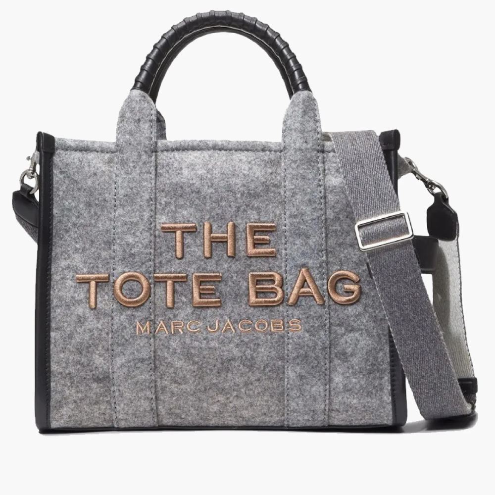 СУМКА MARC JACOBS  THE FELT FLANNEL MEDIUM TOTE BAG HEATHER GREY