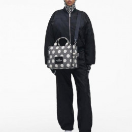 СУМКА MARC JACOBS THE SPOTS JACQUARD MEDIUM TOTE BAG BLACK/IVORY