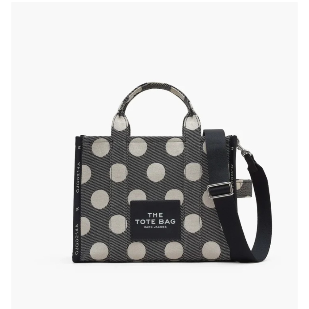 СУМКА MARC JACOBS THE JACQUARD SMALL TOTE BAG BLACK/IVORY