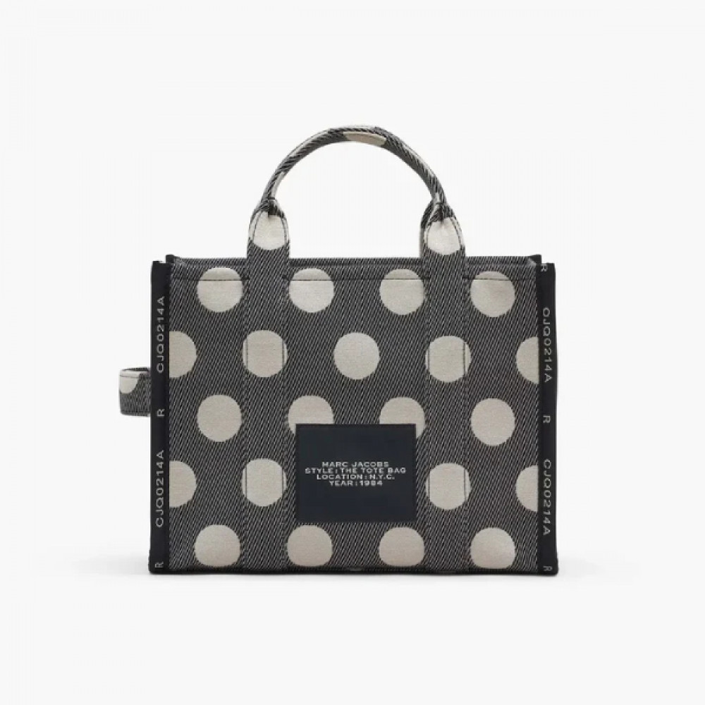 СУМКА MARC JACOBS THE JACQUARD SMALL TOTE BAG BLACK/IVORY