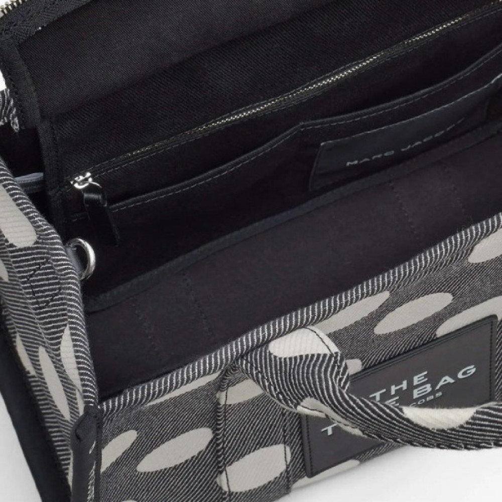 СУМКА MARC JACOBS THE JACQUARD SMALL TOTE BAG BLACK/IVORY