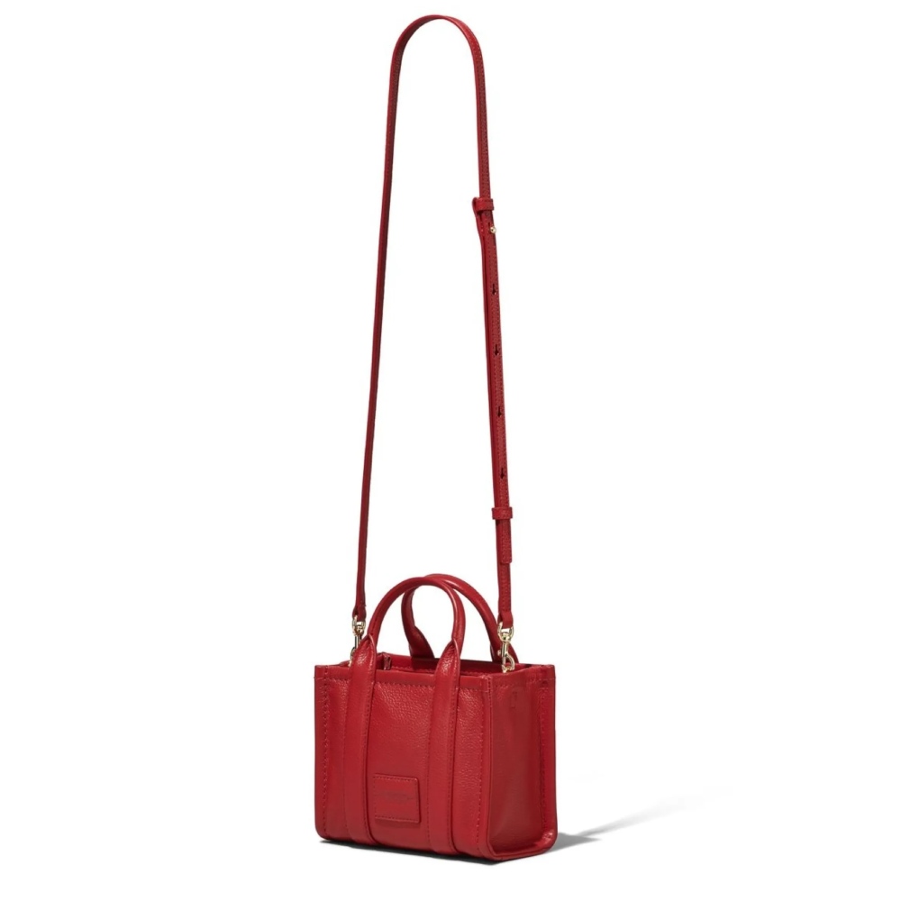 СУМКА MARC JACOBS THE LEATHER MINI TOTE BAG TRUE RED