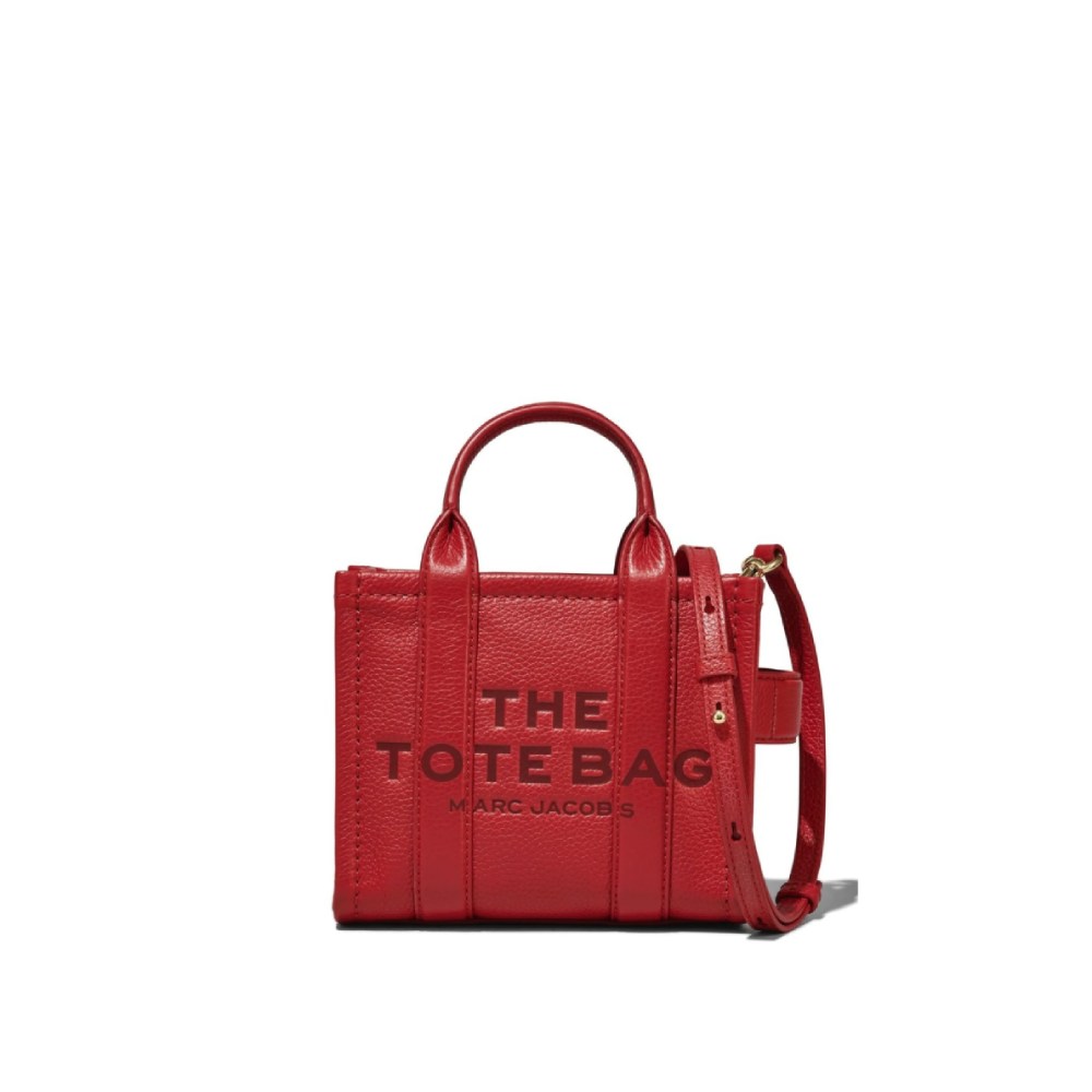 СУМКА MARC JACOBS THE LEATHER MINI TOTE BAG TRUE RED