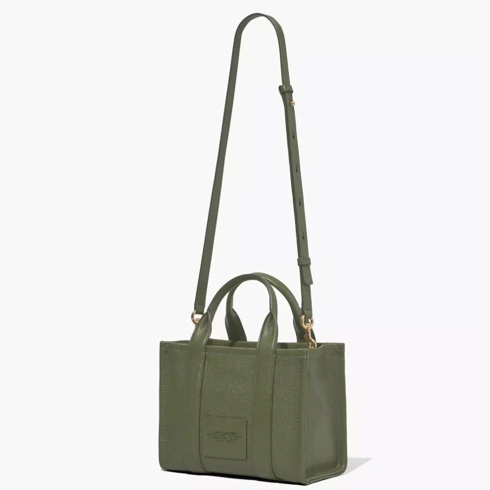 СУМКА MARC JACOBS THE LEATHER SMALL TOTE BAG BRONZE GREEN