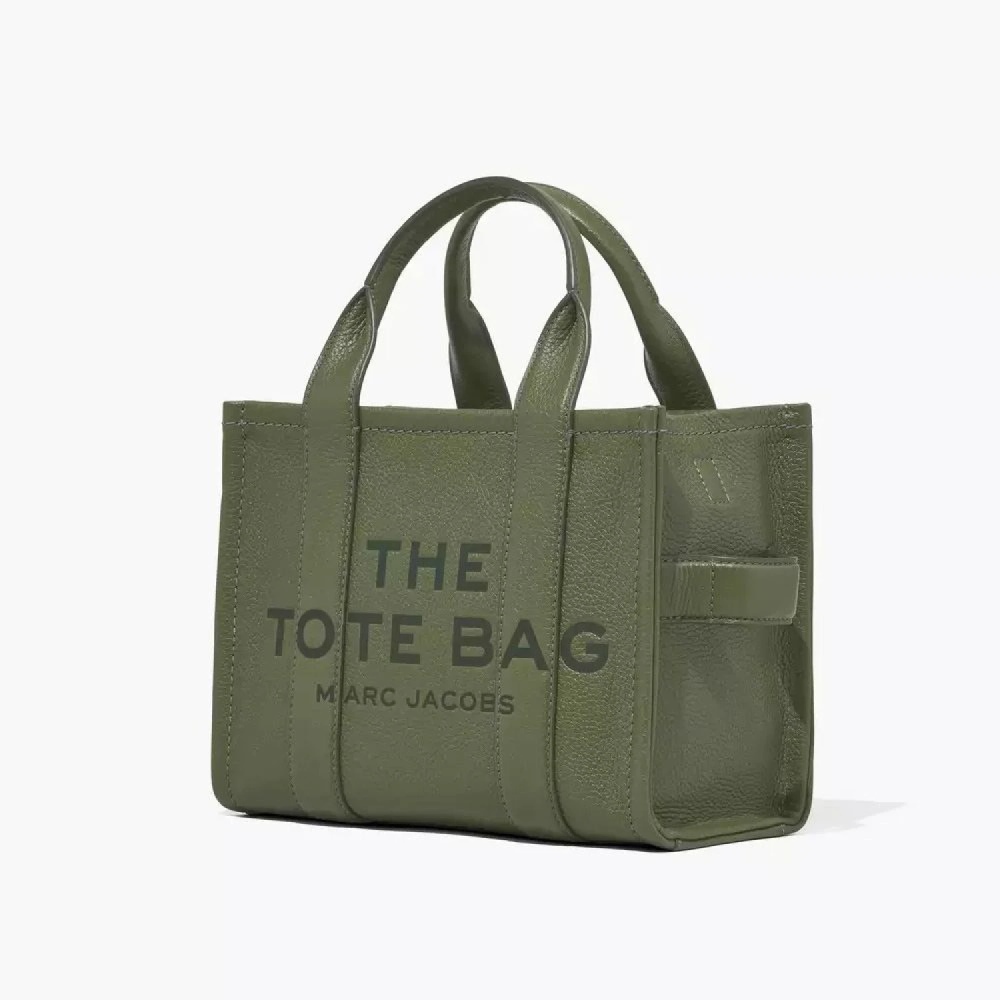 СУМКА MARC JACOBS THE LEATHER SMALL TOTE BAG BRONZE GREEN