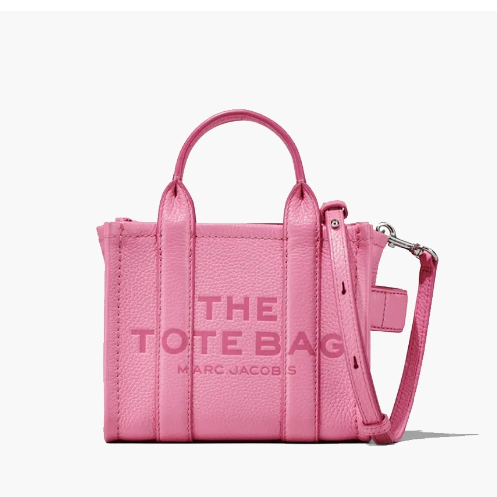 СУМКА MARC JACOBS THE LEATHER SMALL TOTE BAG CANDY PINK