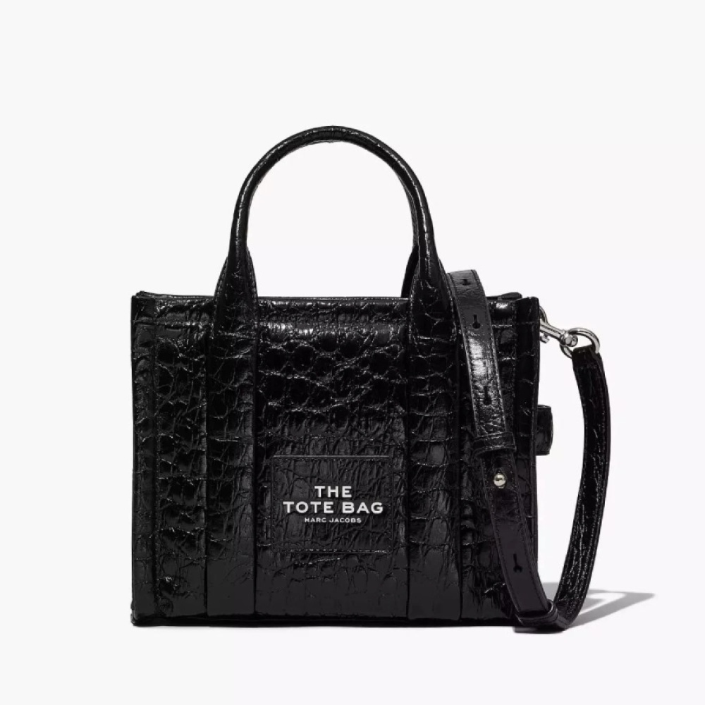 СУМКА MARC JACOBS THE SMALL CROC-EMBOSSED TOTE BAG BLACK