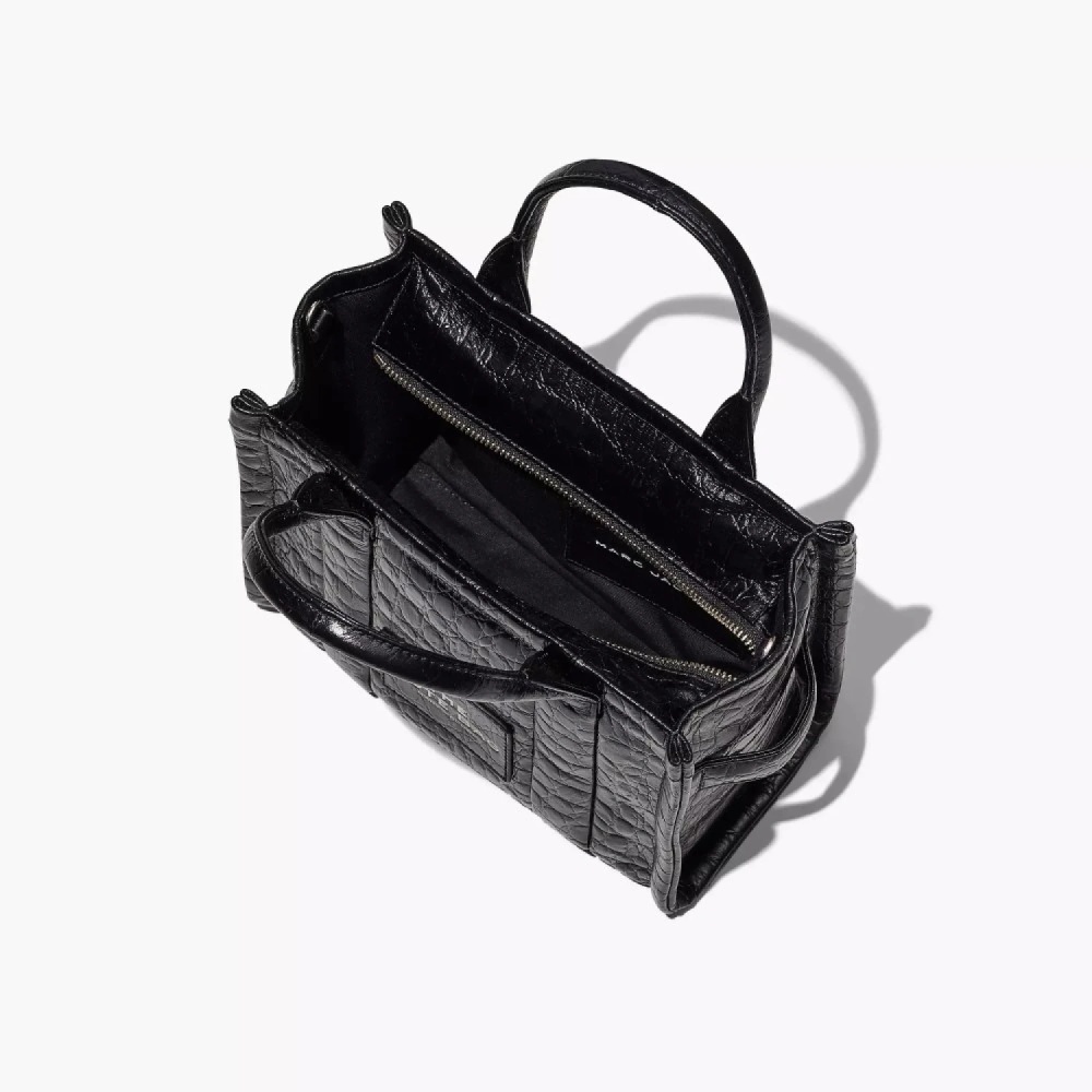 СУМКА MARC JACOBS THE SMALL CROC-EMBOSSED TOTE BAG BLACK
