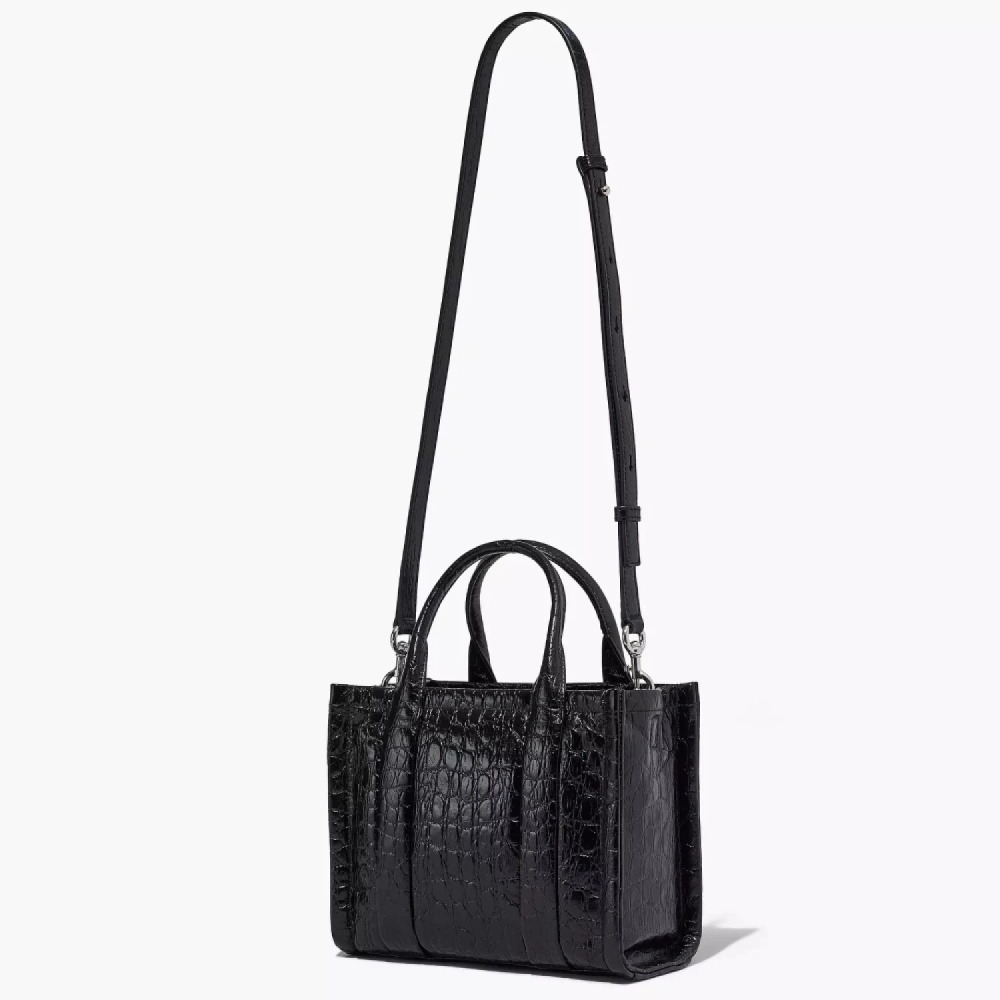 СУМКА MARC JACOBS THE SMALL CROC-EMBOSSED TOTE BAG BLACK