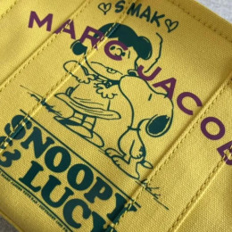 СУМКА MARC JACOBS X PEANUTS CANVAS THE SNOOPY SMALL TOTE BAG YELLOW