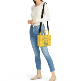 СУМКА MARC JACOBS X PEANUTS CANVAS THE SNOOPY SMALL TOTE BAG YELLOW