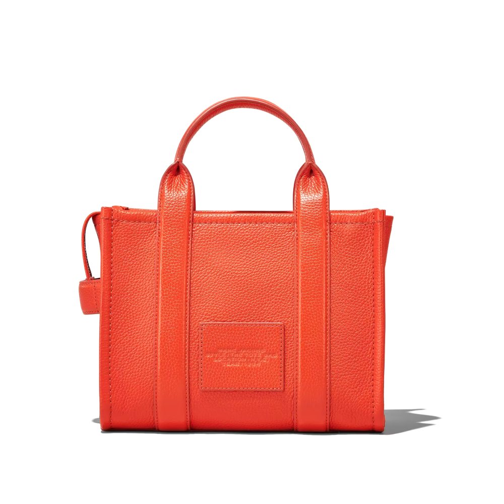 СУМКА MARC JACOBS THE LEATHER SMALL TOTE BAG  ELECTRIC ORANGE