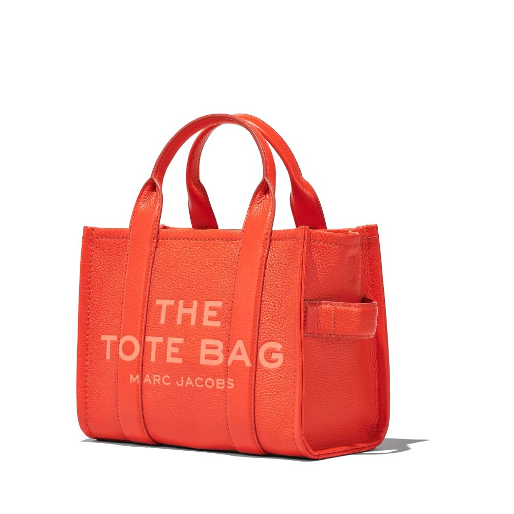 СУМКА MARC JACOBS THE LEATHER SMALL TOTE BAG  ELECTRIC ORANGE