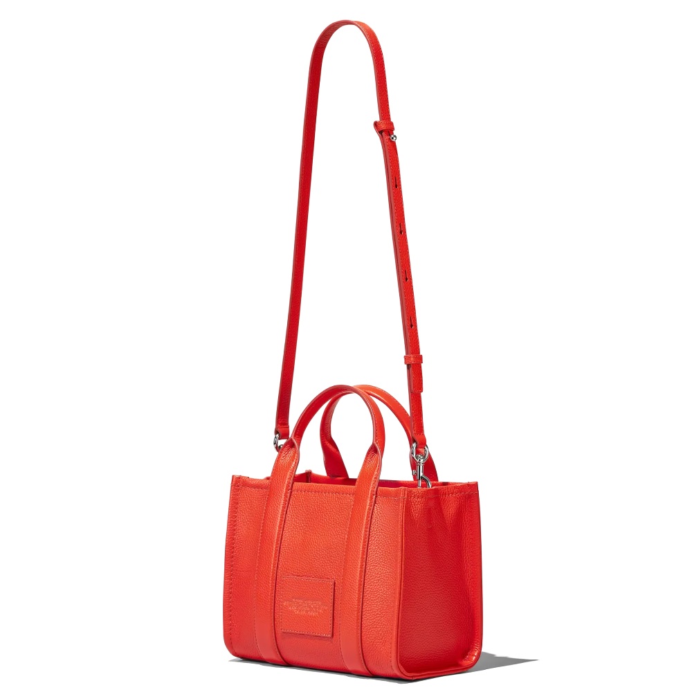СУМКА MARC JACOBS THE LEATHER SMALL TOTE BAG  ELECTRIC ORANGE