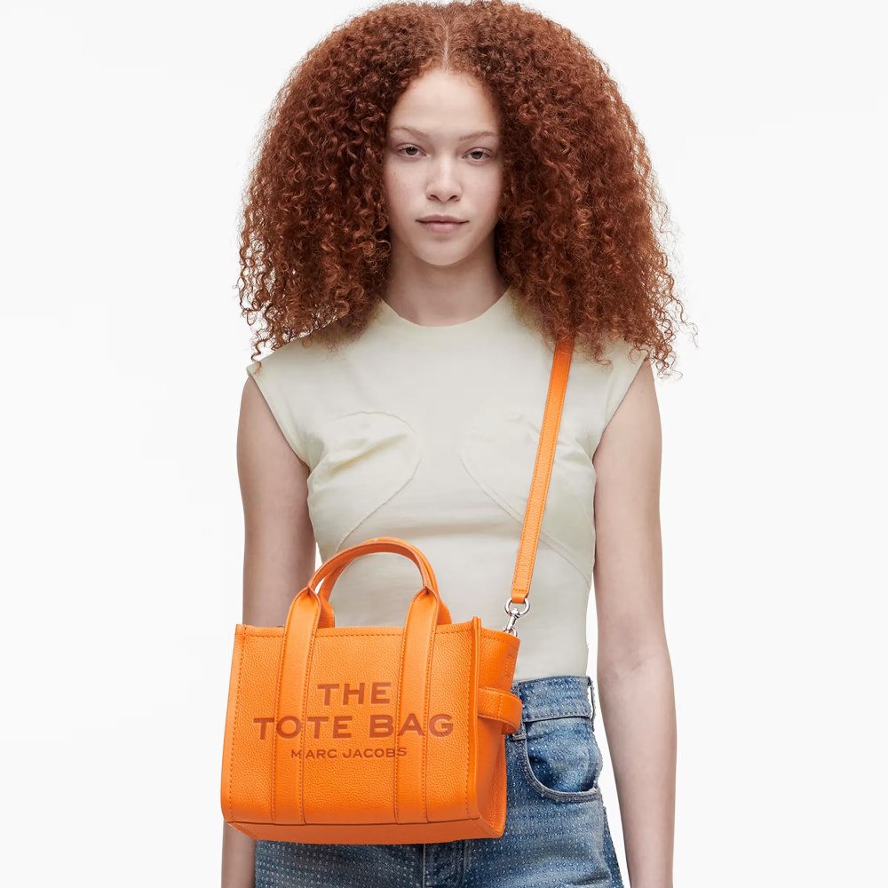 СУМКА MARC JACOBS THE LEATHER SMALL TOTE BAG SCORCHED