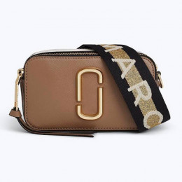 СУМКА MARC JACOBS LOGO STRAP SNAPSHOT FRENCH GREY MULTI