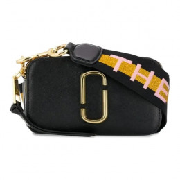 СУМКА MARC JACOBS LOGO STRAP SNAPSHOT NEW BLACK MULTI