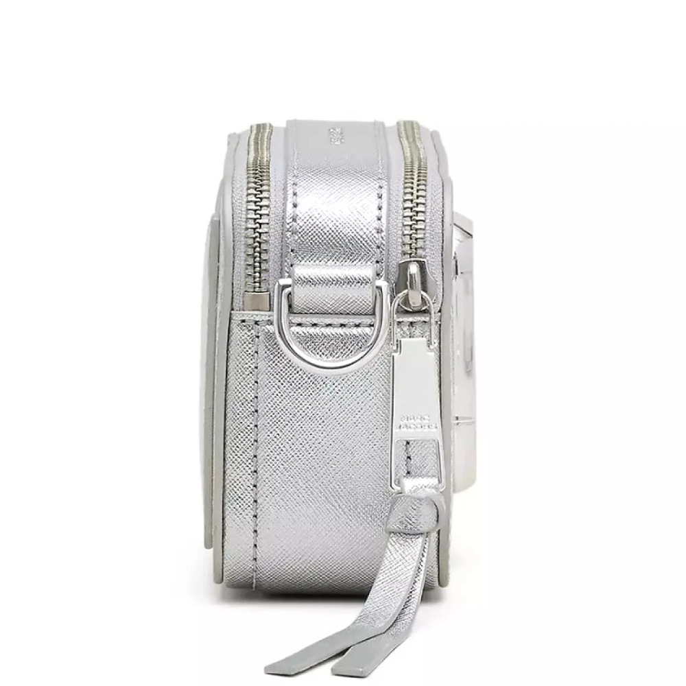 СУМКА MARC JACOBS THE METALLIC SNAPSHOT SILVER